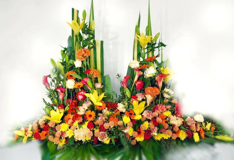 Bouquet de fleurs deuils 04