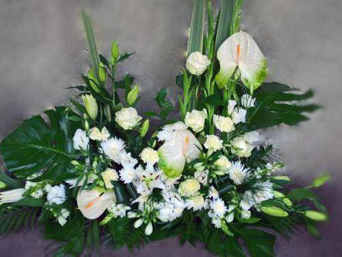 Bouquet de fleurs deuils 09
